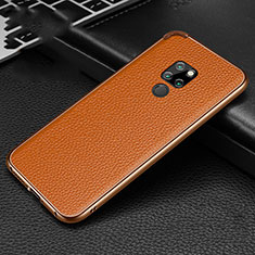 Huawei Mate 20用ケース 高級感 手触り良い アルミメタル 製の金属製 カバー T04 ファーウェイ オレンジ