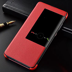 Huawei Mate 20用手帳型 レザーケース スタンド カバー T04 ファーウェイ レッド
