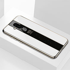 Huawei Mate 20 Lite用ハイブリットバンパーケース プラスチック 鏡面 カバー ファーウェイ ホワイト