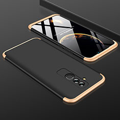 Huawei Mate 20 Lite用ハードケース プラスチック 質感もマット 前面と背面 360度 フルカバー ファーウェイ ゴールド・ブラック