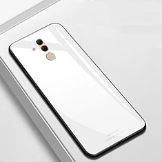 Huawei Mate 20 Lite用ハイブリットバンパーケース プラスチック 鏡面 カバー M01 ファーウェイ ホワイト