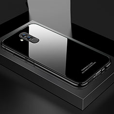 Huawei Mate 20 Lite用ケース 高級感 手触り良い アルミメタル 製の金属製 バンパー 鏡面 カバー M02 ファーウェイ ブラック
