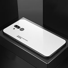Huawei Mate 20 Lite用ハイブリットバンパーケース プラスチック 鏡面 カバー M02 ファーウェイ ホワイト