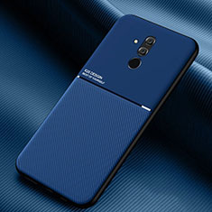 Huawei Mate 20 Lite用シリコンケース ソフトタッチラバー ツイル カバー Y01 ファーウェイ ネイビー