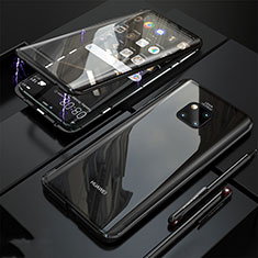 Huawei Mate 20 Pro用ケース 高級感 手触り良い アルミメタル 製の金属製 360度 フルカバーバンパー 鏡面 カバー T10 ファーウェイ ブラック