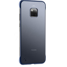 Huawei Mate 20 Pro用極薄ケース クリア透明 プラスチック 質感もマットH01 ファーウェイ ネイビー