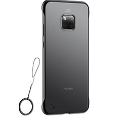 Huawei Mate 20 Pro用極薄ケース クリア透明 プラスチック 質感もマットH01 ファーウェイ ブラック