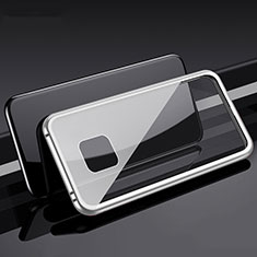 Huawei Mate 20 Pro用ケース 高級感 手触り良い アルミメタル 製の金属製 360度 フルカバーバンパー 鏡面 カバー T08 ファーウェイ シルバー