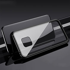 Huawei Mate 20 Pro用ケース 高級感 手触り良い アルミメタル 製の金属製 360度 フルカバーバンパー 鏡面 カバー T08 ファーウェイ ブラック