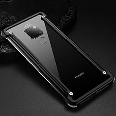Huawei Mate 20 X 5G用ケース 高級感 手触り良い アルミメタル 製の金属製 バンパー カバー T01 ファーウェイ ブラック