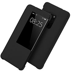 Huawei Mate 20 X 5G用手帳型 レザーケース スタンド カバー T10 ファーウェイ ブラック