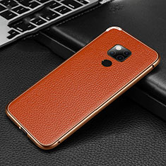 Huawei Mate 20 X 5G用ケース 高級感 手触り良い アルミメタル 製の金属製 カバー T08 ファーウェイ オレンジ