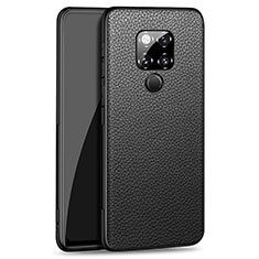 Huawei Mate 20 X 5G用ケース 高級感 手触り良いレザー柄 R09 ファーウェイ ブラック