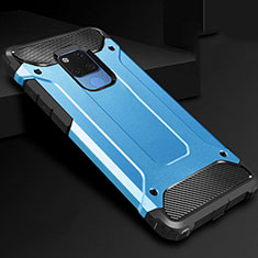 Huawei Mate 20 X 5G用ハイブリットバンパーケース プラスチック 兼シリコーン カバー R02 ファーウェイ ブルー