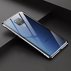Huawei Mate 20 X用ケース 高級感 手触り良い アルミメタル 製の金属製 バンパー 鏡面 カバー ファーウェイ ブラック