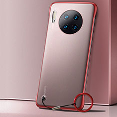 Huawei Mate 30 5G用極薄ケース クリア透明 プラスチック 質感もマット カバー ファーウェイ レッド