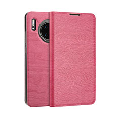 Huawei Mate 30 5G用手帳型 レザーケース スタンド カバー T07 ファーウェイ ピンク