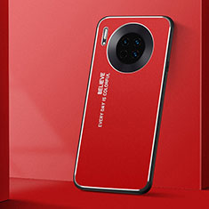 Huawei Mate 30 5G用ケース 高級感 手触り良い アルミメタル 製の金属製 カバー T01 ファーウェイ レッド