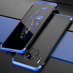 Huawei Mate 30 5G用ケース 高級感 手触り良い アルミメタル 製の金属製 カバー T03 ファーウェイ ネイビー・ブラック