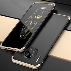 Huawei Mate 30 5G用ケース 高級感 手触り良い アルミメタル 製の金属製 カバー T03 ファーウェイ ゴールド・ブラック