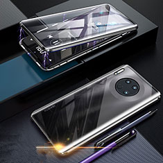 Huawei Mate 30 5G用ケース 高級感 手触り良い アルミメタル 製の金属製 360度 フルカバーバンパー 鏡面 カバー T07 ファーウェイ ブラック