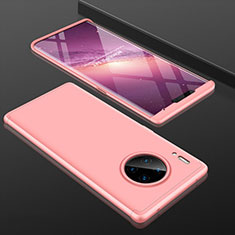 Huawei Mate 30 5G用ハードケース プラスチック 質感もマット 前面と背面 360度 フルカバー P01 ファーウェイ ピンク