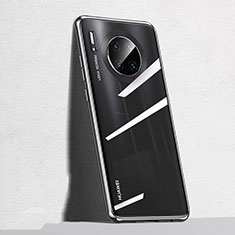 Huawei Mate 30 5G用極薄ソフトケース シリコンケース 耐衝撃 全面保護 クリア透明 S04 ファーウェイ ブラック