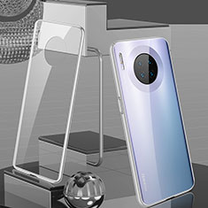 Huawei Mate 30用ケース 高級感 手触り良い アルミメタル 製の金属製 360度 フルカバーバンパー 鏡面 カバー M03 ファーウェイ シルバー