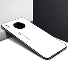 Huawei Mate 30 Pro 5G用ハイブリットバンパーケース プラスチック 鏡面 カバー ファーウェイ ホワイト