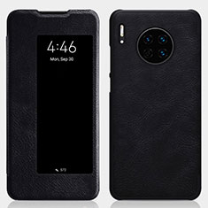 Huawei Mate 30 Pro用手帳型 レザーケース スタンド カバー T01 ファーウェイ ブラック