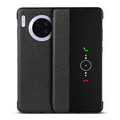 Huawei Mate 30 Pro用手帳型 レザーケース スタンド カバー T16 ファーウェイ ブラック