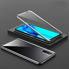 Huawei Mate 40 Lite 5G用ケース 高級感 手触り良い アルミメタル 製の金属製 360度 フルカバーバンパー 鏡面 カバー M06 ファーウェイ ブラック