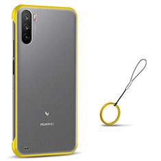 Huawei Mate 40 Lite 5G用ハードカバー クリスタル クリア透明 H02 ファーウェイ イエロー