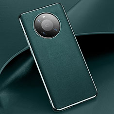 Huawei Mate 40 Pro用ケース 高級感 手触り良いレザー柄 L02 ファーウェイ シアン