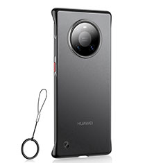 Huawei Mate 40 Pro用ハードカバー クリスタル クリア透明 S01 ファーウェイ ブラック