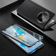 Huawei Mate 40 Pro用360度 フルカバー ケース 高級感 手触り良い アルミメタル 製の金属製 K01 ファーウェイ ブラック