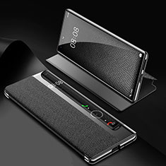 Huawei Mate 40 Pro用手帳型 レザーケース スタンド カバー K07 ファーウェイ ブラック