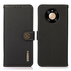 Huawei Mate 40 Pro用手帳型 レザーケース スタンド カバー B02H ファーウェイ ブラック