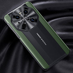 Huawei Mate 40 Pro用ケース 高級感 手触り良いレザー柄 JB5 ファーウェイ グリーン