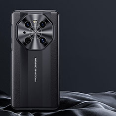 Huawei Mate 40 Pro用ケース 高級感 手触り良いレザー柄 JB4 ファーウェイ ブラック