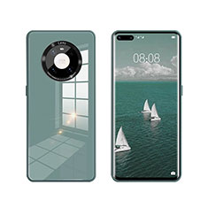Huawei Mate 40E Pro 5G用ハイブリットバンパーケース プラスチック 鏡面 カバー T01 ファーウェイ グリーン
