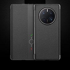 Huawei Mate 50 Pro用手帳型 レザーケース スタンド カバー QK3 ファーウェイ ブラック