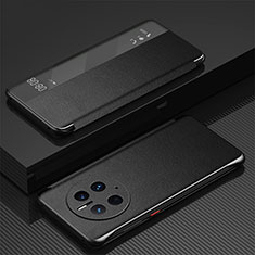 Huawei Mate 50 Pro用手帳型 レザーケース スタンド カバー GS1 ファーウェイ ブラック