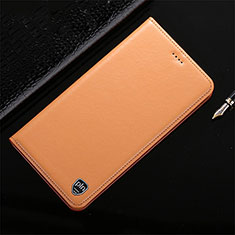 Huawei Mate 50E用手帳型 レザーケース スタンド カバー H21P ファーウェイ オレンジ