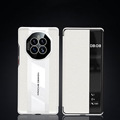 Huawei Mate 50E用手帳型 レザーケース スタンド カバー JB3 ファーウェイ ホワイト