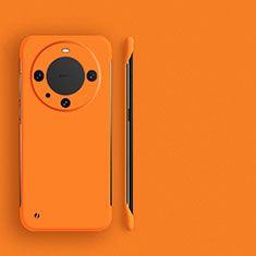 Huawei Mate 60用ハードケース プラスチック 質感もマット フレームレス カバー ファーウェイ オレンジ
