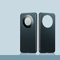 Huawei Mate 60用ケース 高級感 手触り良いレザー柄 TB1 ファーウェイ グリーン