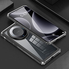 Huawei Mate 60用360度 フルカバー ケース 高級感 手触り良い アルミメタル 製の金属製 P01 ファーウェイ ブラック