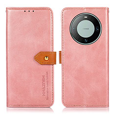Huawei Mate 60 Pro用手帳型 レザーケース スタンド カバー N07P ファーウェイ ピンク