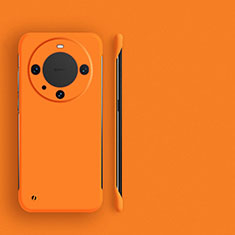 Huawei Mate 60 Pro用ハードケース プラスチック 質感もマット フレームレス カバー ファーウェイ オレンジ